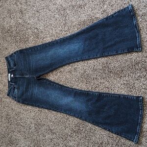 Warp And Weft Flare High Rise Jeans Size 26 women's Dark Wash